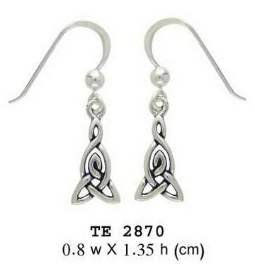 Celtic Knotwork Silver Earrings TE2870 - Jewelry
